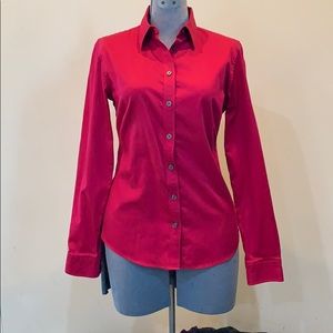 Banana Republic Cranberry Button Down Blouse